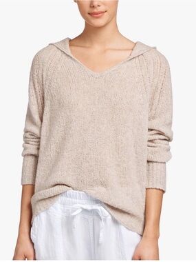 JAMES PERSE Cashmere Boucle Hooded Sweater - Size 2 US Medium